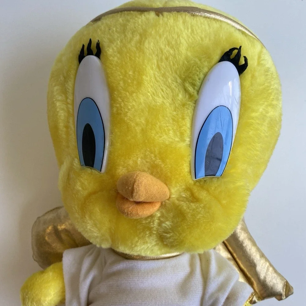 Vintage Tweety Bird‎ Angel Plush Looney Tunes 1998 Ace Gold White 12